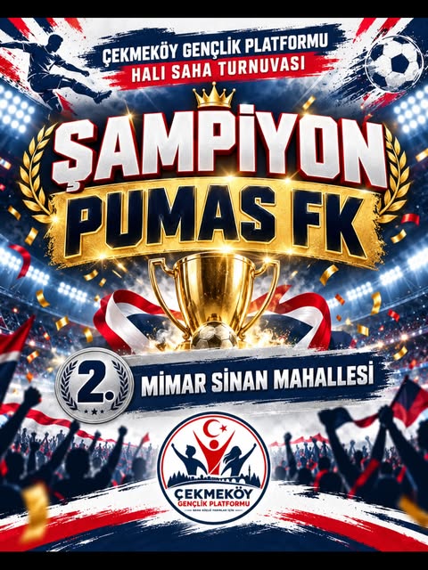 Futbol turnuvası şampiyonluk duyurusu